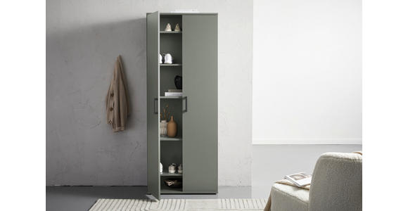 SCHUHSCHRANK 70/178,9/33,4 cm - Schwarz/Grün, KONVENTIONELL, Holzwerkstoff/Kunststoff (70/178,9/33,4cm) - Xora