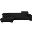 ECKSOFA  in Mikrofaser Anthrazit  207/301 cm  - Anthrazit/Schwarz, Design, Textil/Metall (207/301cm) - Xora