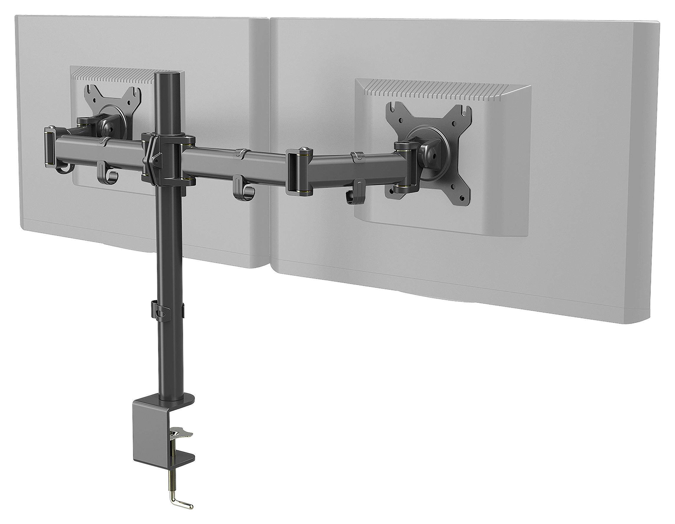 MONITOR-HALTERUNG Metall Schwarz  - Schwarz, Basics, Metall (68,1/40/19cm) - MID.YOU