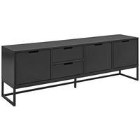 TV-BÄNK  180/58/40 cm 2 låda(or) möbler i samma serie finns att köpa till, stående  - svart/grå, Design, metall/trämaterial (180/58/40cm) - Novel