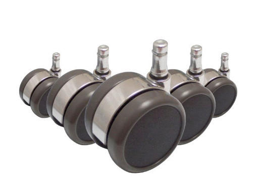 DREHSTUHLROLLE  - Chromfarben/Schwarz, Basics, Kunststoff/Metall (6,5/7/5cm) - MID.YOU