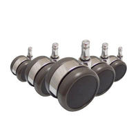 DREHSTUHLROLLE  - Chromfarben/Schwarz, Basics, Kunststoff/Metall (6,5/7/5cm) - MID.YOU