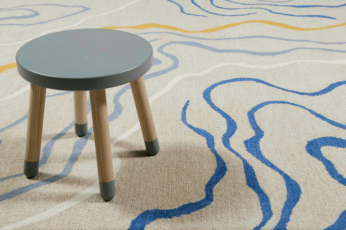 FLACHWEBETEPPICH 70/140 cm Drive Blau, Gelb, Beige  - Blau/Gelb, Design, Textil (70/140cm) - Esprit