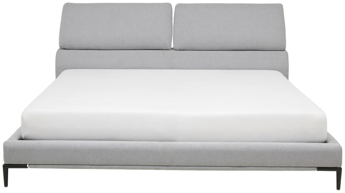 POLSTERBETT 180/200 cm  in Grau  - Schwarz/Grau, Modern, Holz/Textil (180/200cm) - Livetastic