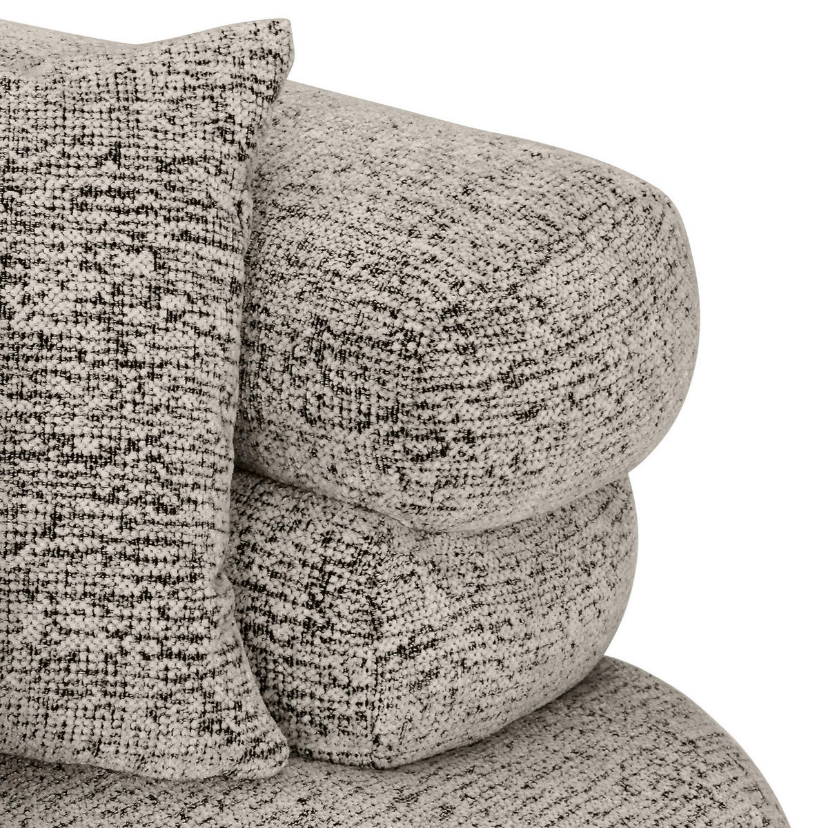 ECKSOFA Braun Chenille  - Schwarz/Braun, KONVENTIONELL, Kunststoff/Textil (276/170cm) - Carryhome