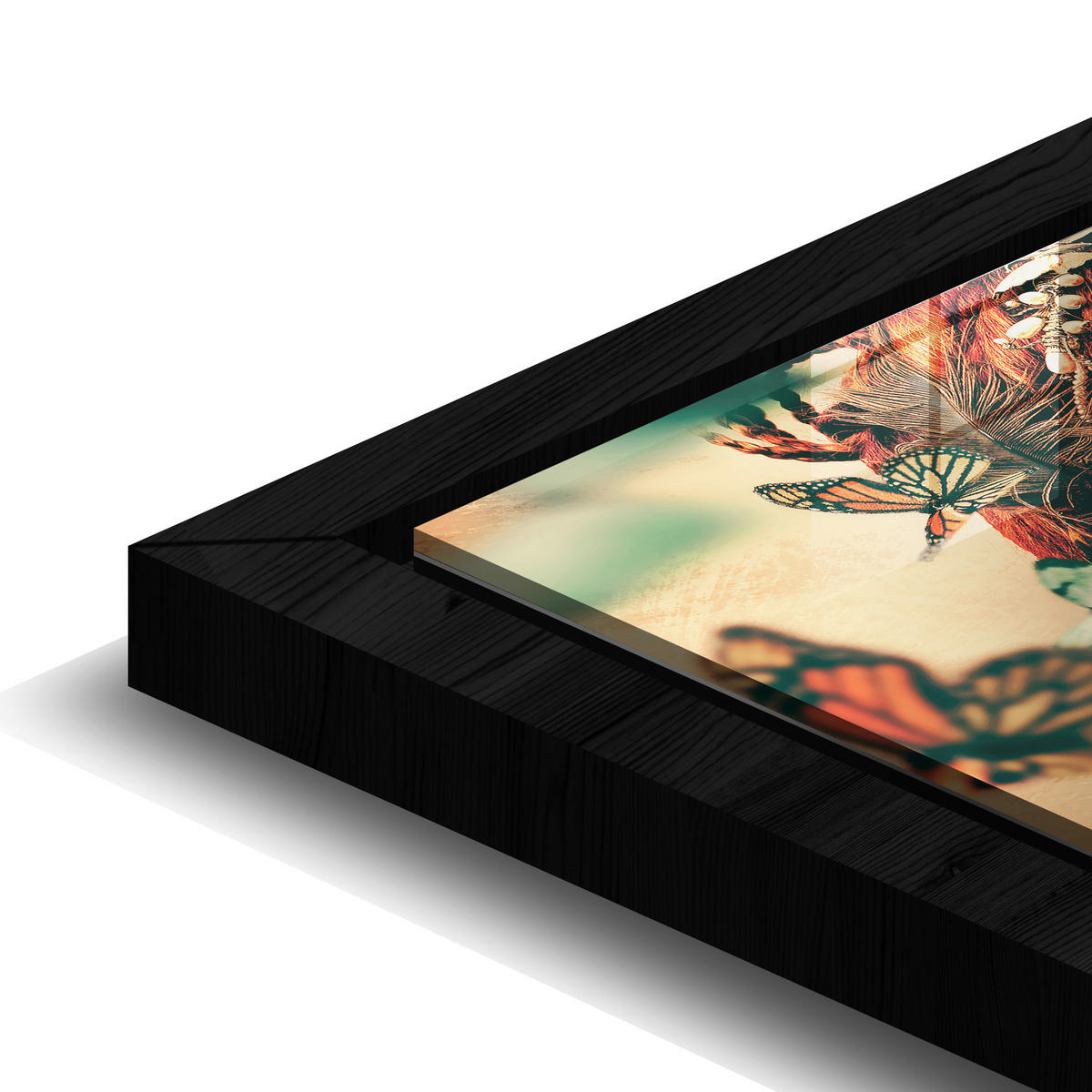 BILD Tiere, Frauen  - Multicolor/Schwarz, Design, Holz/Kunststoff (90/135cm)