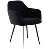 ARMLEHNSTUHL-SET 2 Stück  in Stahl Samt, Velours  - Schwarz, MODERN, Textil/Metall (59/84/66cm) - MID.YOU