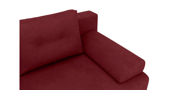 SCHLAFSOFA  mit Liegefunktion Velours Weinrot  - Weinrot/Schwarz, KONVENTIONELL, Textil/Metall (200/98/90cm) - Carryhome