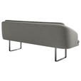 SITZBANK 255/89/68 cm Flachgewebe Graublau Metall  - Graublau/Schwarz, Design, Textil/Metall (255/89/68cm) - Dieter Knoll
