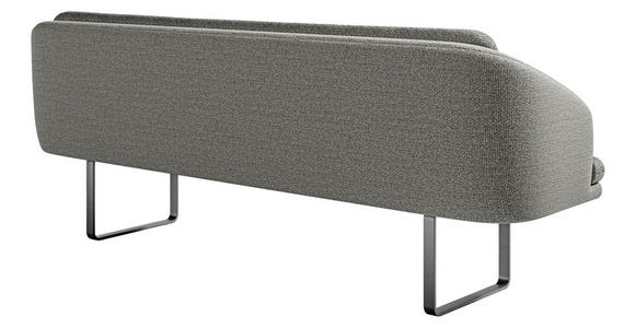 SITZBANK 255/89/68 cm Flachgewebe Graublau Metall  - Graublau/Schwarz, Design, Textil/Metall (255/89/68cm) - Dieter Knoll