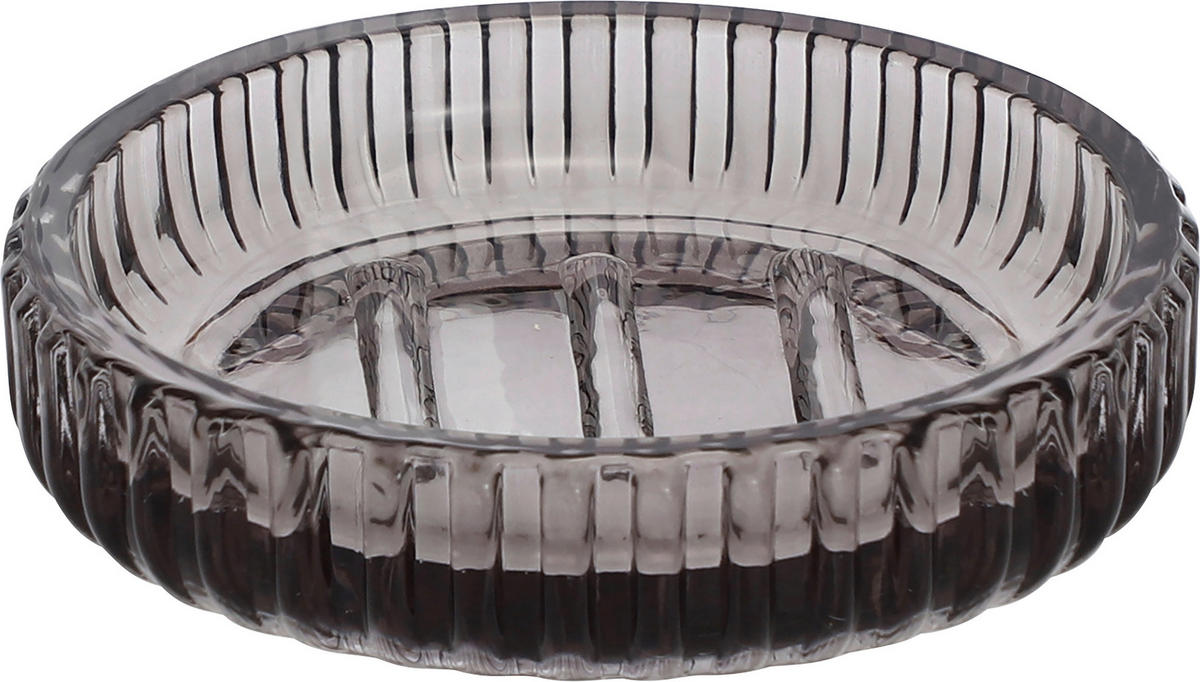 MISKA NA MYDLO sivá - sivá, Basics, sklo (11/2,5cm) - Homeware