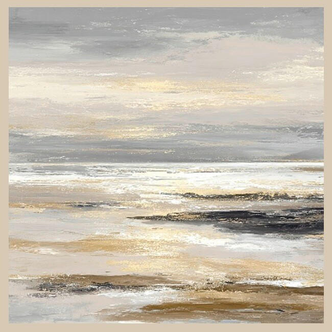 Euroart Leinwandbild Shimmering Sea Iii Mehrfarbig 55x55 cm