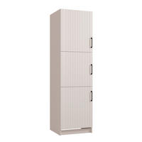 EDÉNYTÁROLÓ SZEKRÉNY - ezüsttölgy, Basics, faalapú anyag (60/217/58cm) - Carryhome