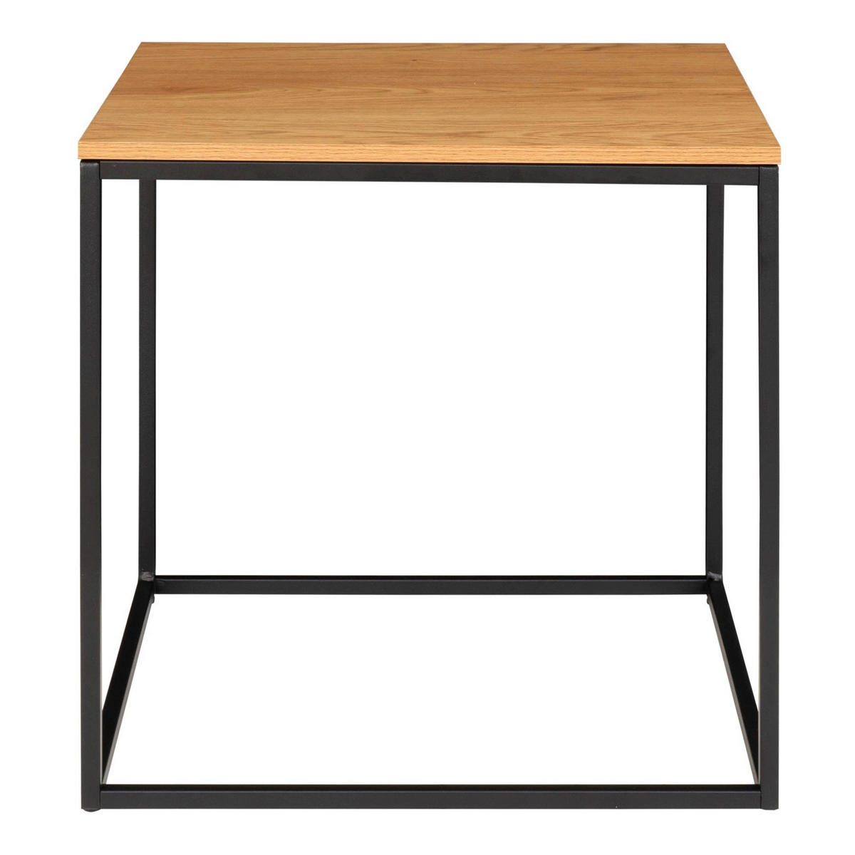 BEISTELLTISCH in Holzwerkstoff 45/45/45 cm  - Schwarz/Naturfarben, Basics, Holzwerkstoff/Metall (45/45/45cm)