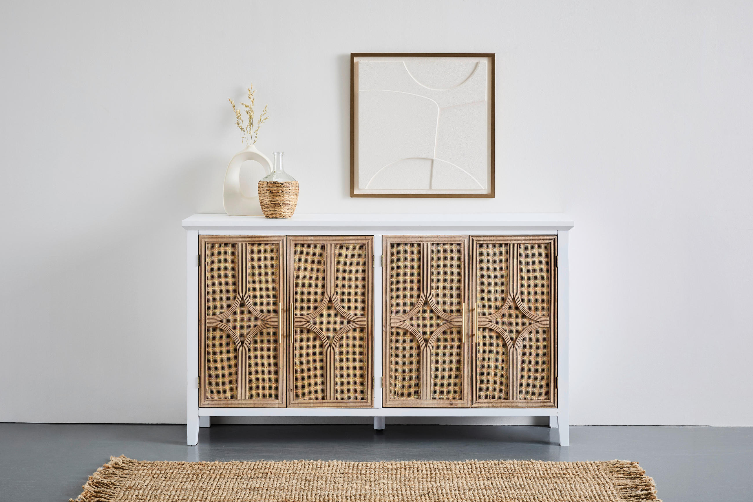 SIDEBOARD  in 148/85/35 cm  - Goldfarben/Naturfarben, KONVENTIONELL, Holz/Holzwerkstoff (148/85/35cm) - Livetastic