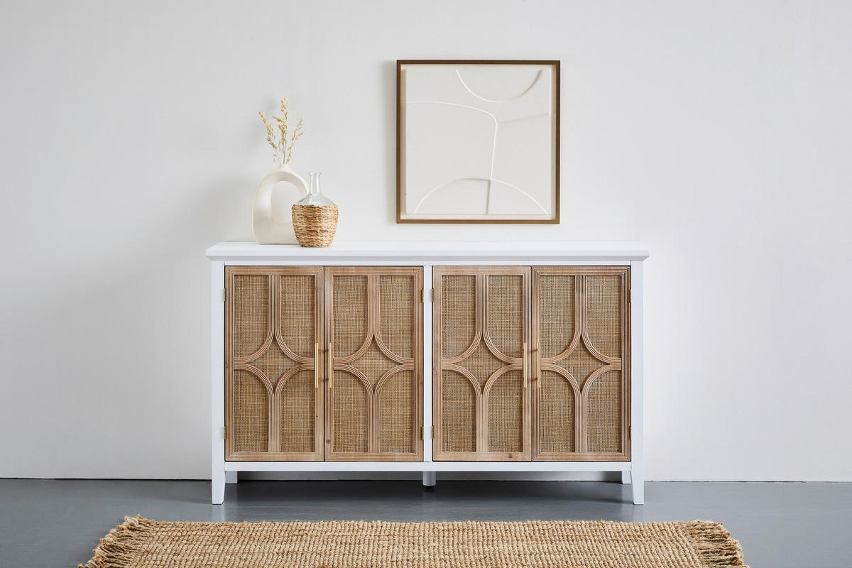 SIDEBOARD  in 148/85/35 cm  - Goldfarben/Naturfarben, KONVENTIONELL, Holz/Holzwerkstoff (148/85/35cm) - Livetastic