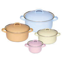KOCHTOPFSET 8-teilig  - Gelb/Goldfarben, Basics, Metall (38/29/28,5cm) - Riess