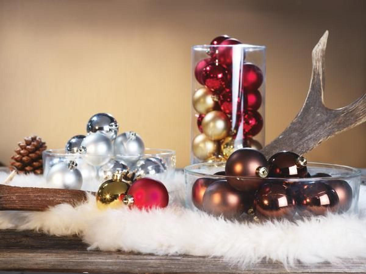 Glob De Crăciun - auriu, Basics, plastic (6cm) - X-Mas