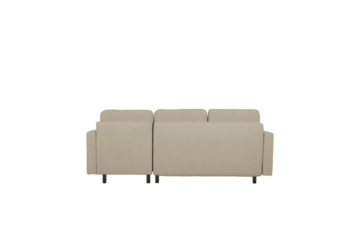 ECKSOFA in Taupe  - Taupe/Buchefarben, Design, Holz/Textil (223/157cm) - MID.YOU