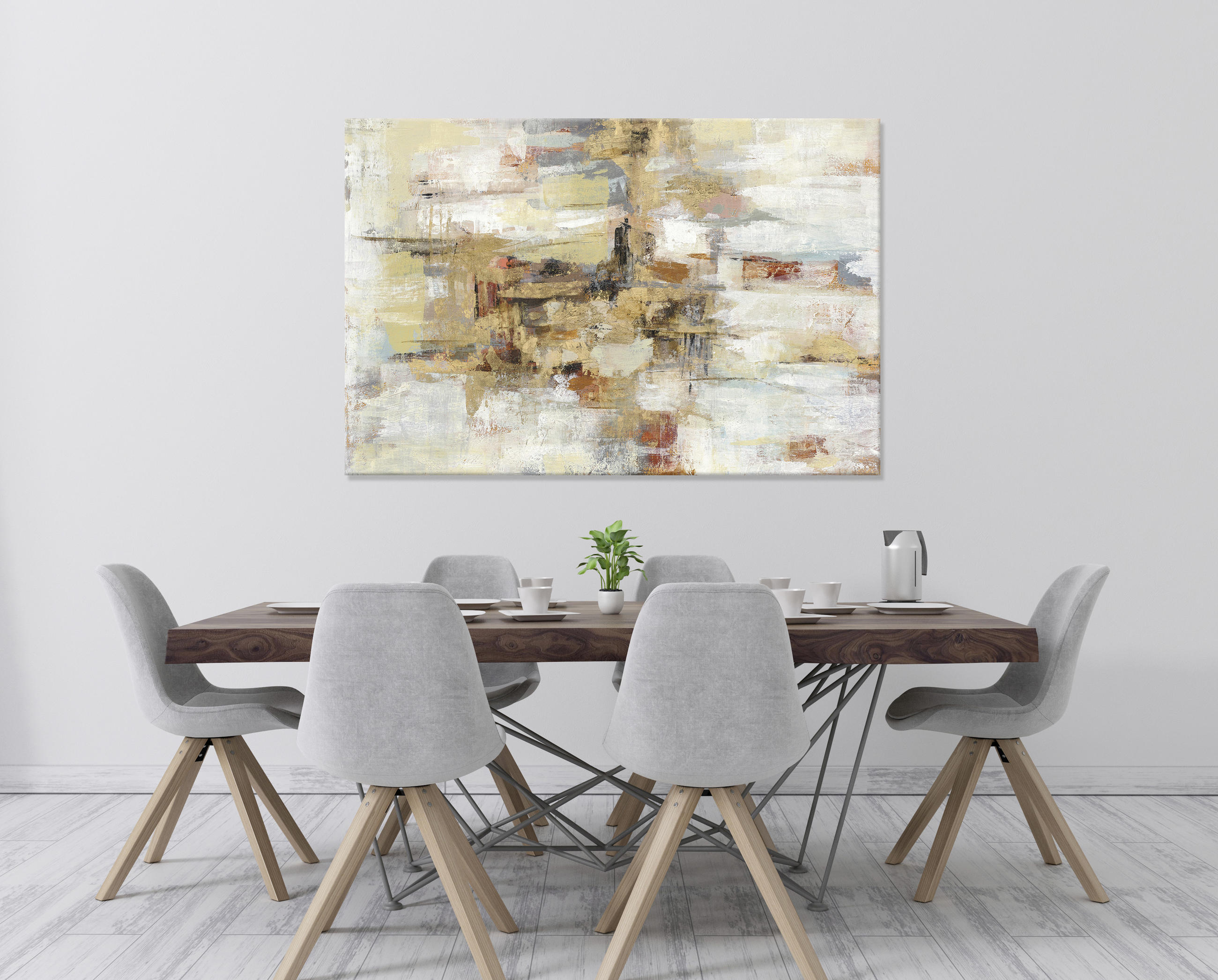 OBRAZ NA PLÁTNĚ, abstraktní, 80/120 cm  - vícebarevná, Konvenční, dřevo/papír (80/120cm) - Euroart