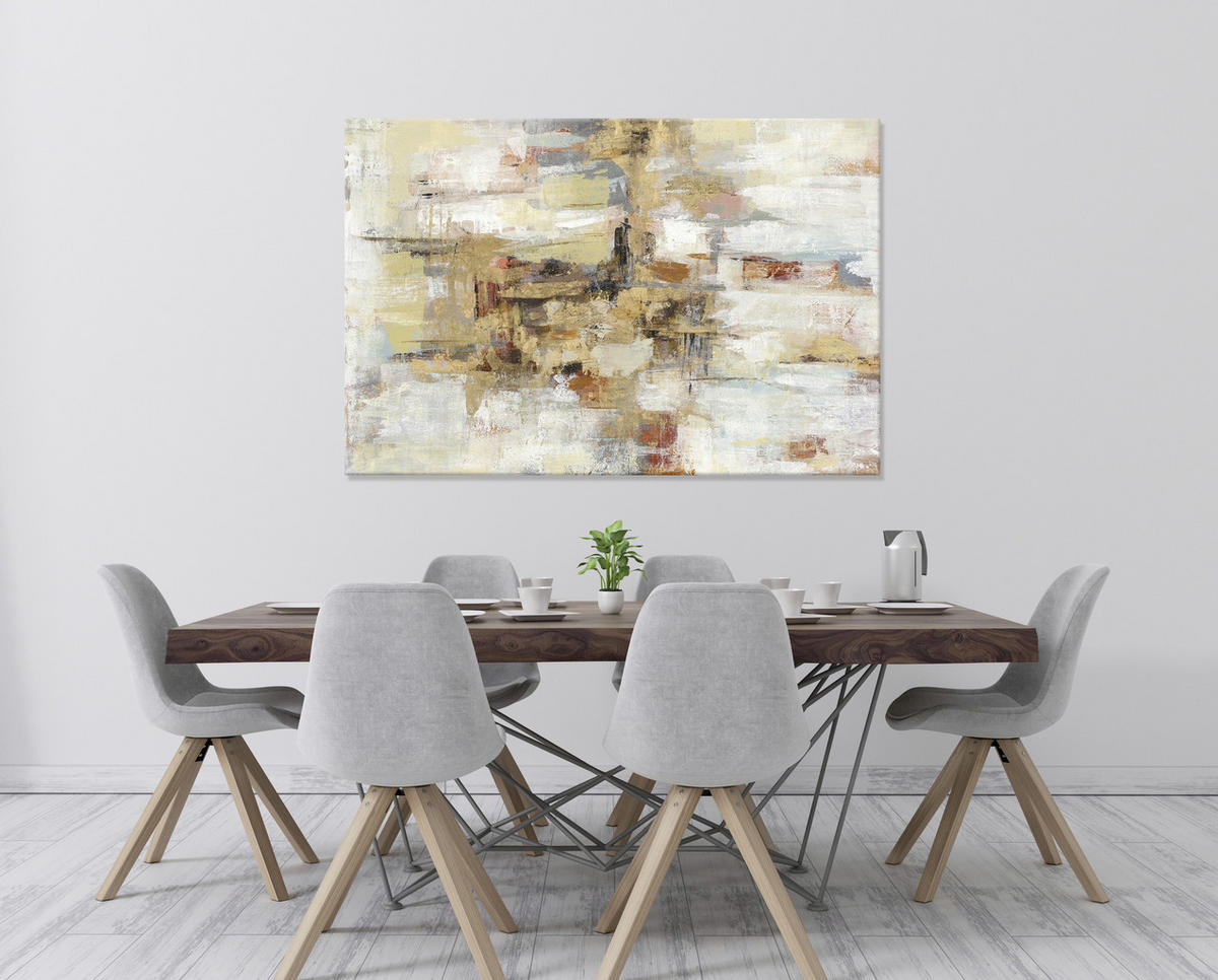 OBRAZ NA PLÁTNĚ, abstraktní, 80/120 cm  - vícebarevná, Konvenční, dřevo/papír (80/120cm) - Euroart
