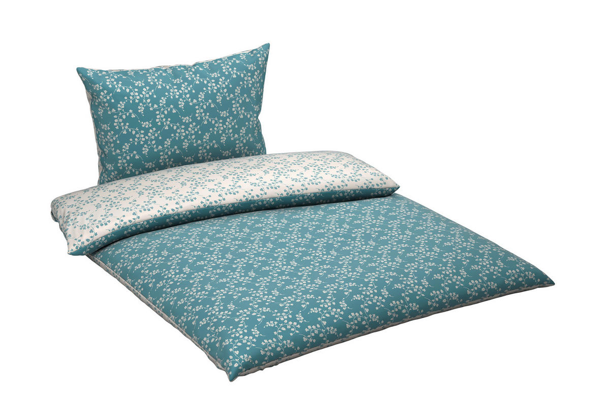 BETTWÄSCHE Mavie Satin 140/200 cm  - Blau, KONVENTIONELL, Textil (140/200cm) - Esposa