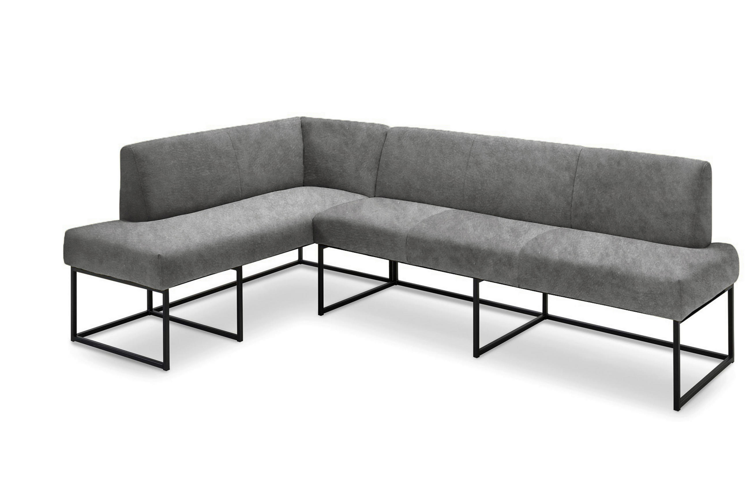 KLUPA KUTNA  siva  drvo, metal, tekstil, drvni materijal      - siva/crna, Moderno, drvni materijal/drvo (245/159cm) - Livetastic