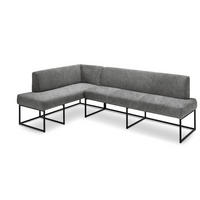 KLUPA KUTNA  siva  drvo, metal, tekstil, drvni materijal      - siva/crna, Moderno, drvni materijal/drvo (245/159cm) - Livetastic