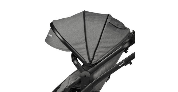 KINDERWAGENSET Korfu  - Dunkelgrau/Schwarz, Basics, Kunststoff/Textil - My Baby Lou
