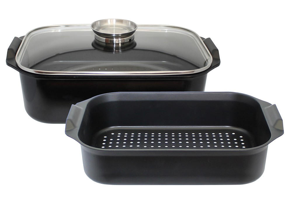 BRÄTER Bräter 7 L  - Transparent/Schwarz, Basics, Glas/Metall (27/14/40,5cm) - ELO