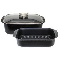 BRÄTER Bräter 7 L  - Transparent/Schwarz, Basics, Glas/Metall (27/14/40,5cm) - ELO