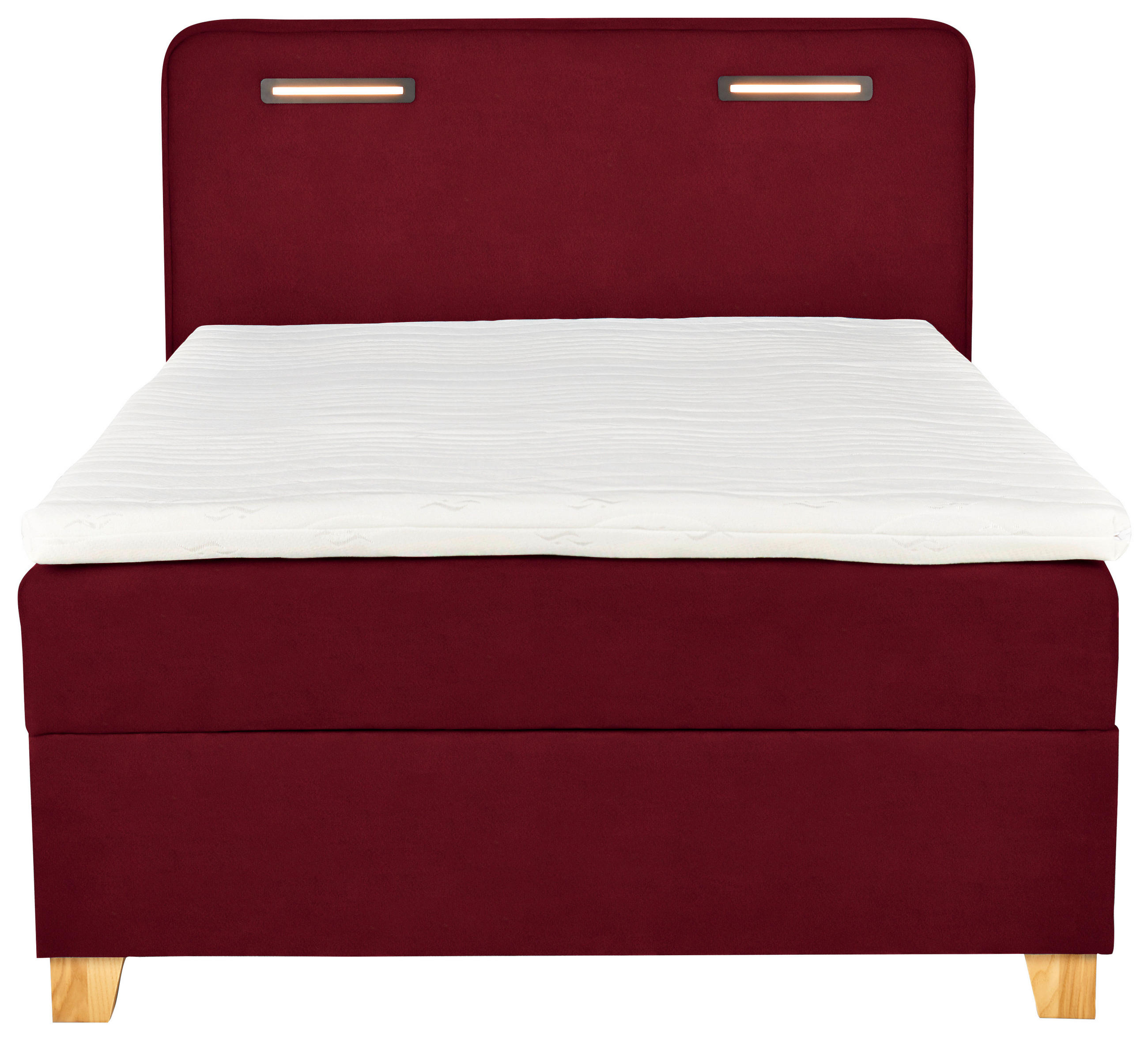 BOXBETT 120/200 cm  in Rot  - Rot, Konventionell, Holz/Textil (120/200cm) - Moderano