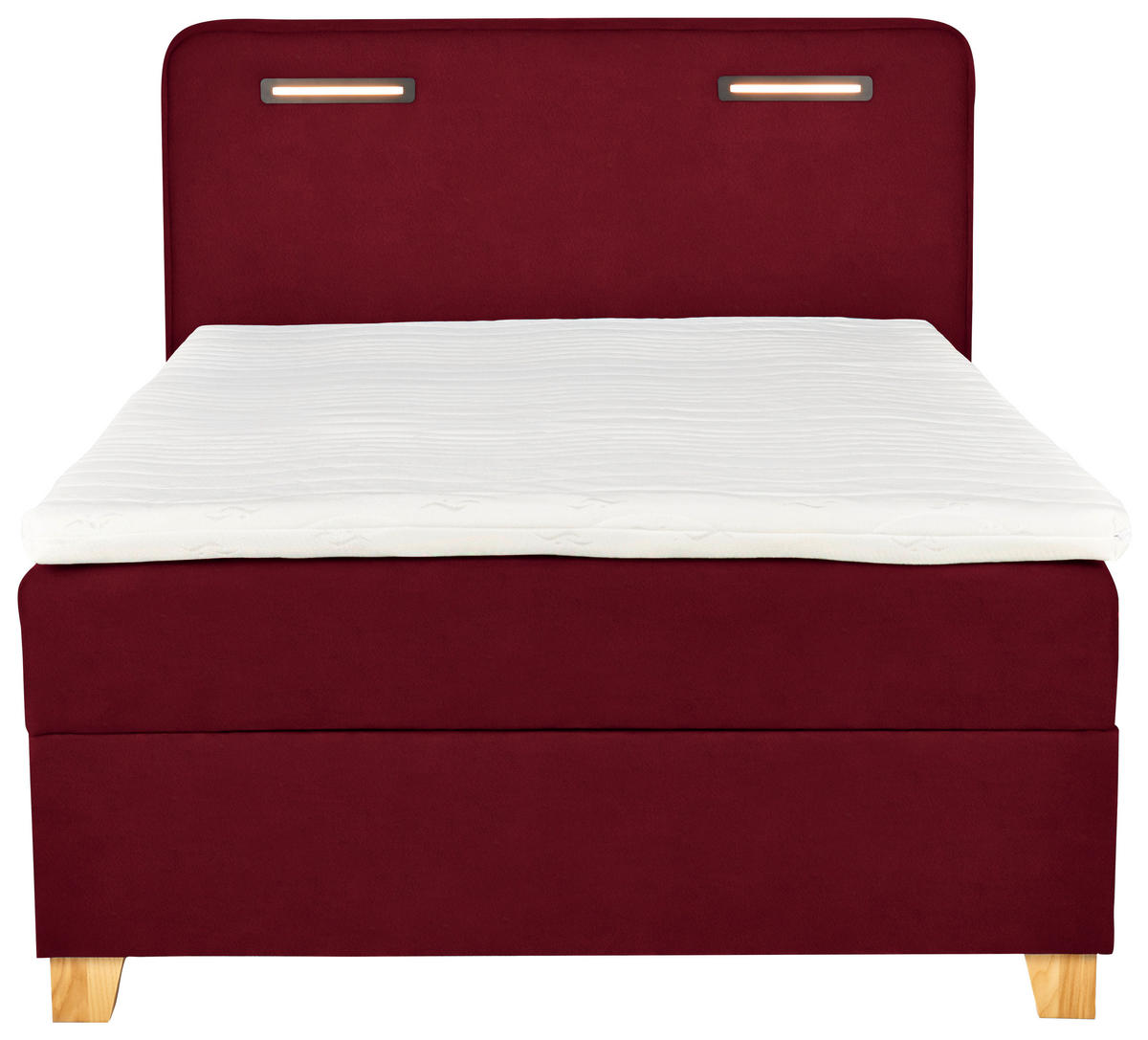 BOXBETT 120/200 cm  in Rot  - Rot, Konventionell, Holz/Textil (120/200cm) - Moderano