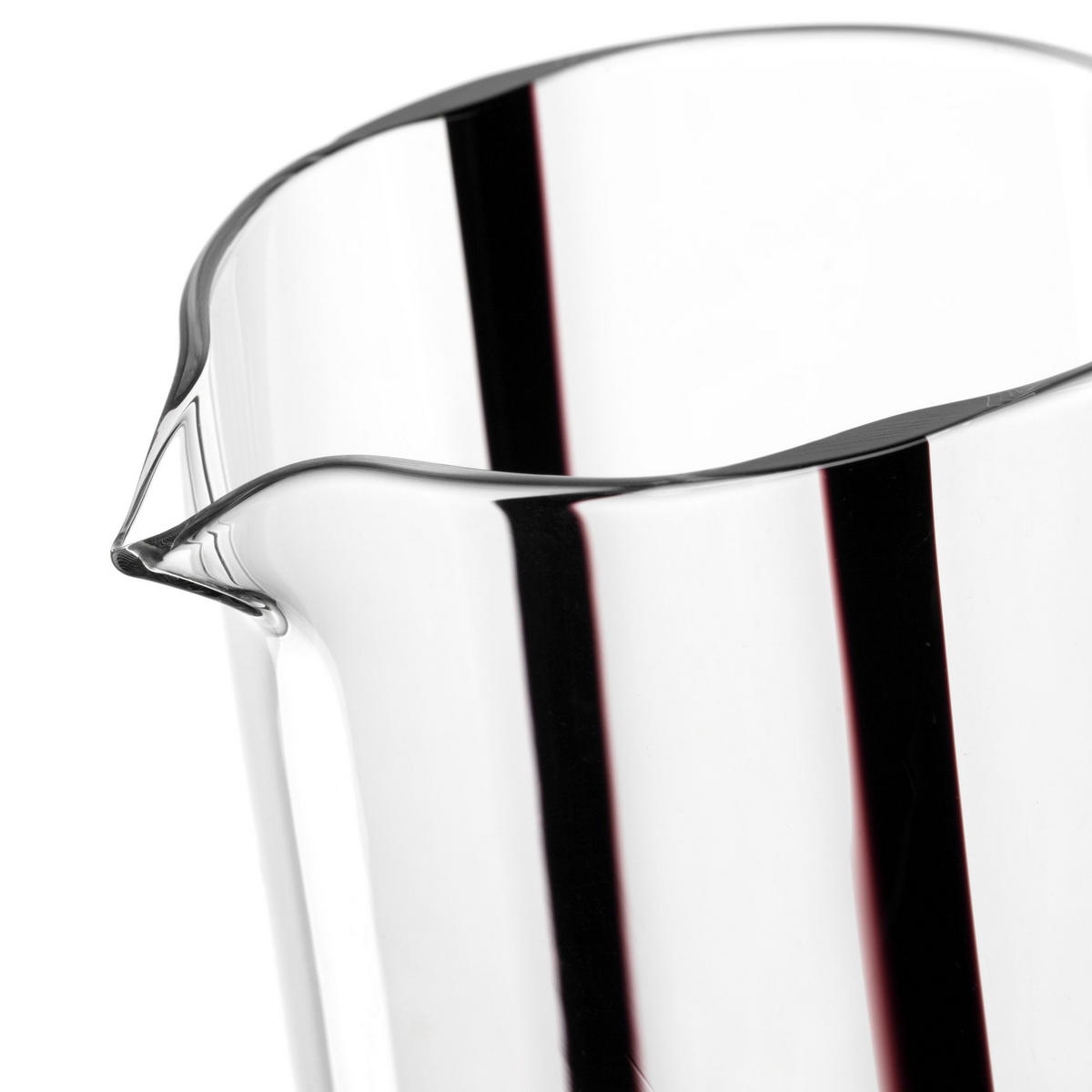 STAKLENI VRČ    1,1 l     BANDA NERA  - prozirno/crna, Basics, staklo (9/25/9cm) - Leonardo