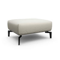 HOCKER Chenille Naturfarben  - Schwarz/Naturfarben, Design, Textil/Metall (90/70/46cm) - SENSOO