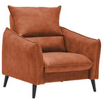 SESSEL in Velours Rostfarben  - Rostfarben/Schwarz, Design, Holz/Textil (96/98/100cm) - Carryhome