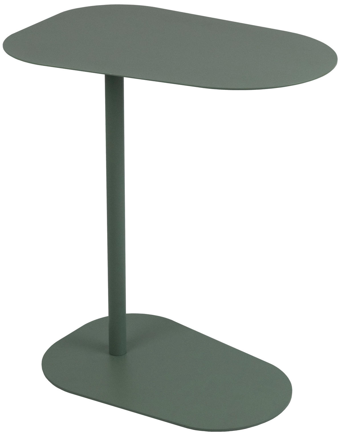 BEISTELLTISCH 53/38/60 cm Grün Freiform  - Grün, Basics, Metall (53/38/60cm) - Novel