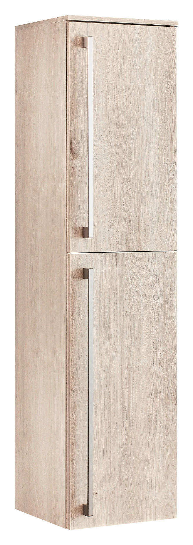 HOCHSCHRANK 50/158,4/35 cm  - Edelstahlfarben/Eichefarben, MODERN, Holzwerkstoff/Metall (50/158,4/35cm) - Celina Home