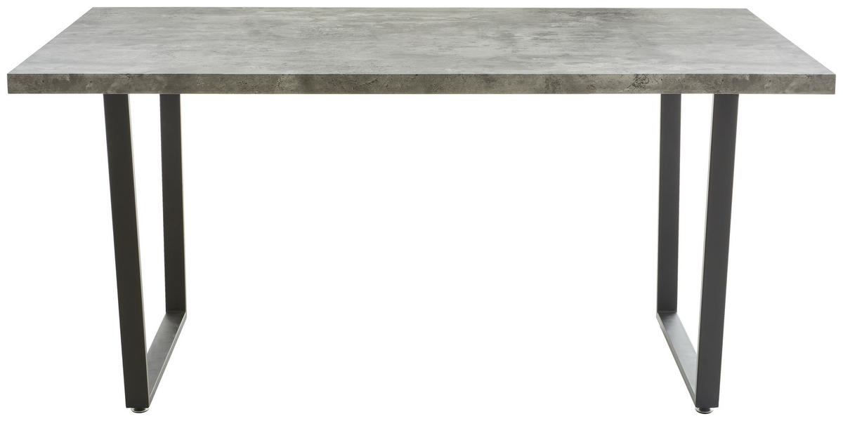 JEDÁLENSKÝ STÔL, sivá, čierna, 160/90/76 cm - čierna/sivá, Modern, kov/kompozitné drevo (160/90/76cm) - P & B