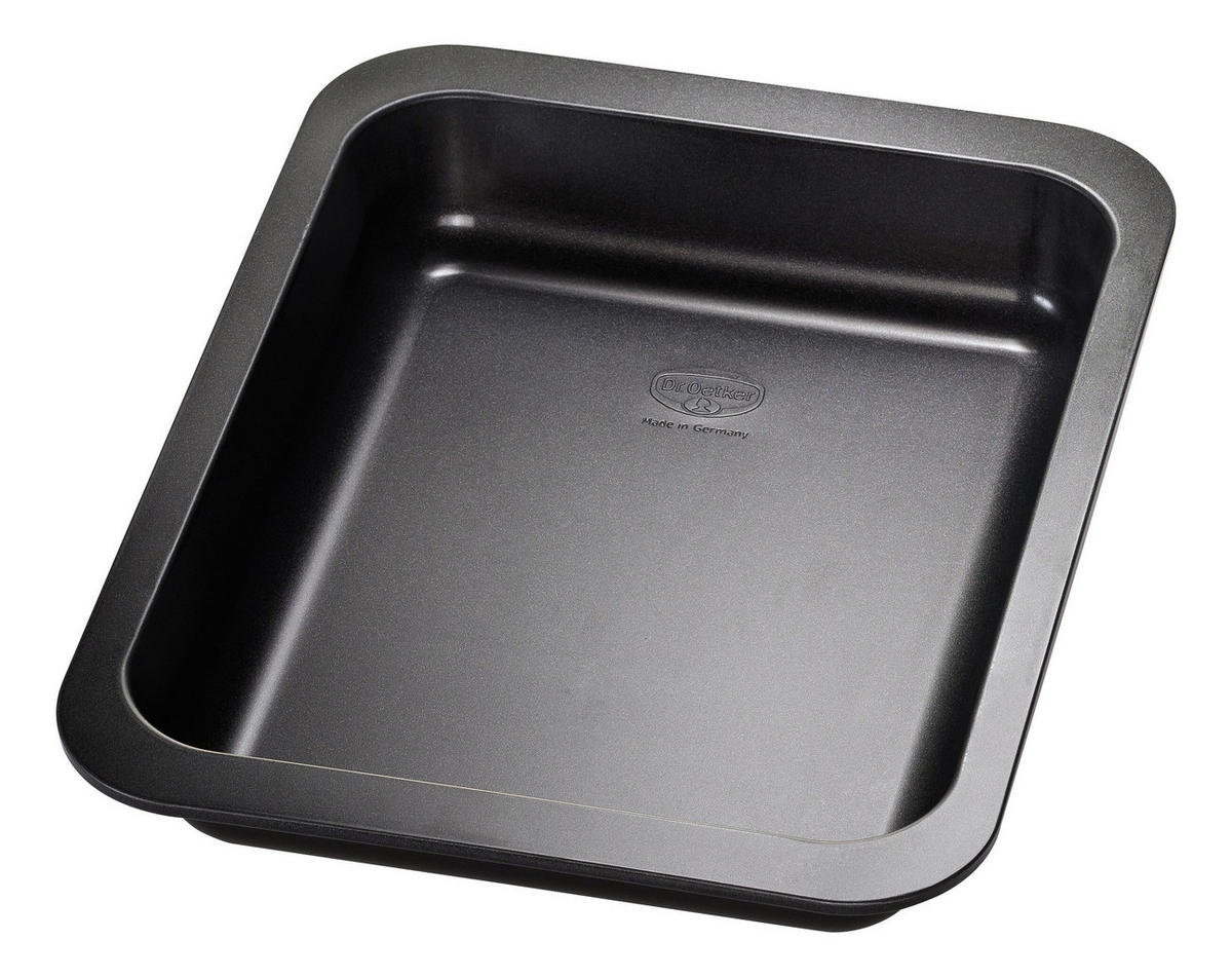 AUFLAUFFORM   - Schwarz, Basics, Metall (28/22cm) - Dr.Oetker