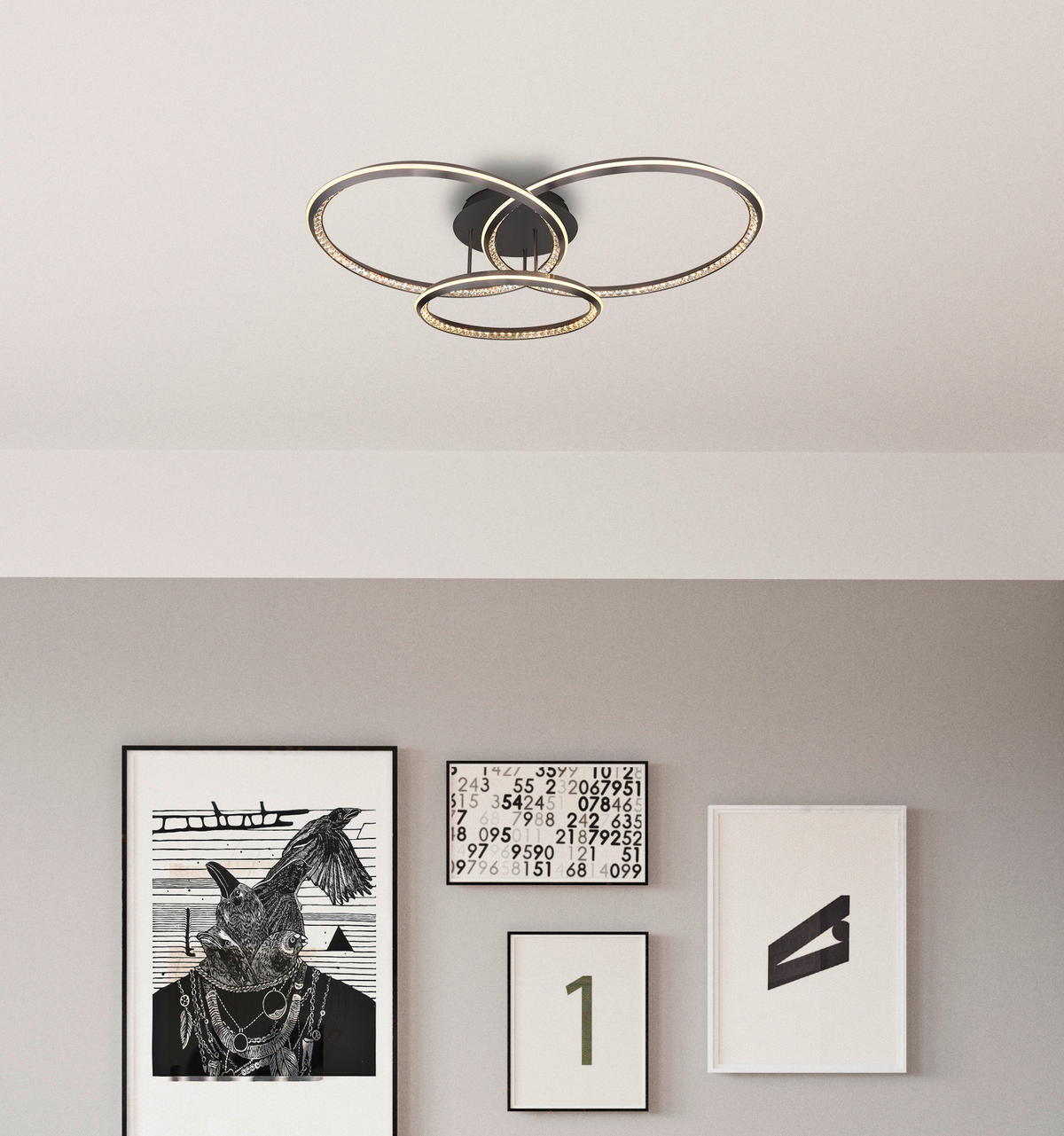 LED-DECKENLEUCHTE 109,5/80,5/20,5 cm   - Klar/Opal, Design, Kunststoff/Metall (109,5/80,5/20,5cm)