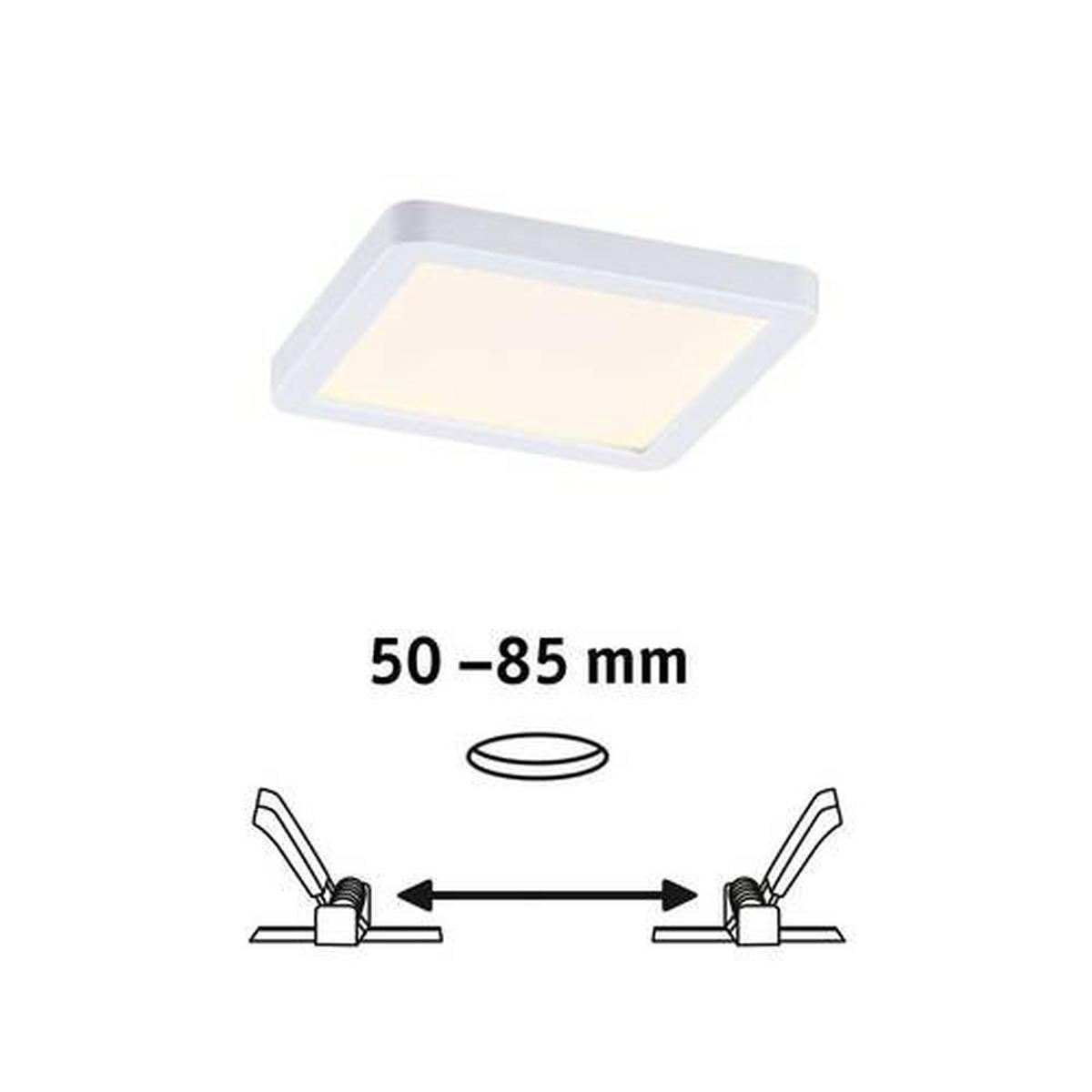 LED-PANEEL 11,8/11,8/1,2 cm   - Weiß, Design, Kunststoff (11,8/11,8/1,2cm) - Paulmann