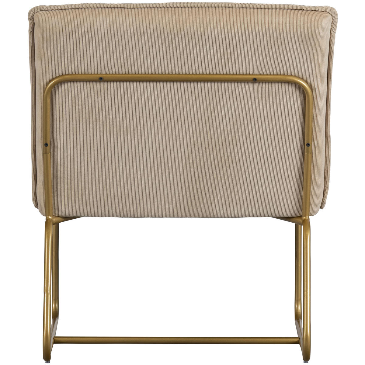 SESSEL in gerippt Sandfarben  - Sandfarben/Goldfarben, Design, Textil/Metall (64/77/71cm) - Livetastic