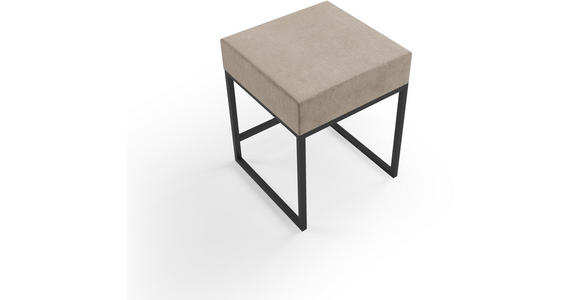 NACHTSCHRANK 45/55/45 cm - Beige/Schwarz, Design, Textil/Metall (45/55/45cm) - Esposa