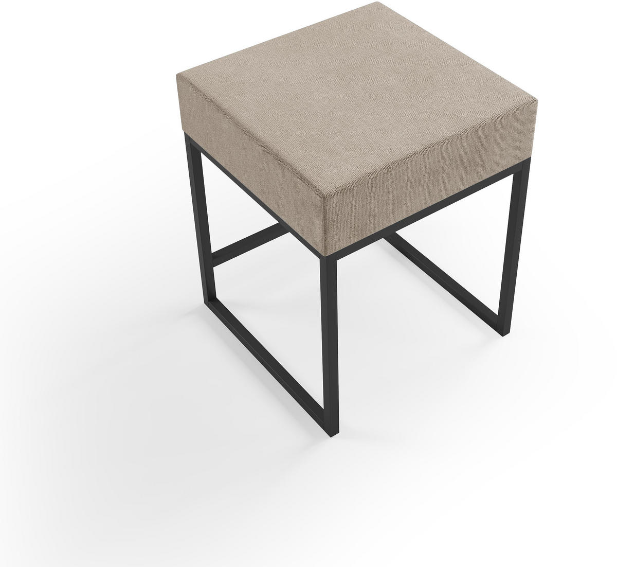 NACHTKÄSTCHEN 45/55/45 cm  in Beige  - Beige/Schwarz, Design, Textil/Metall (45/55/45cm) - Esposa