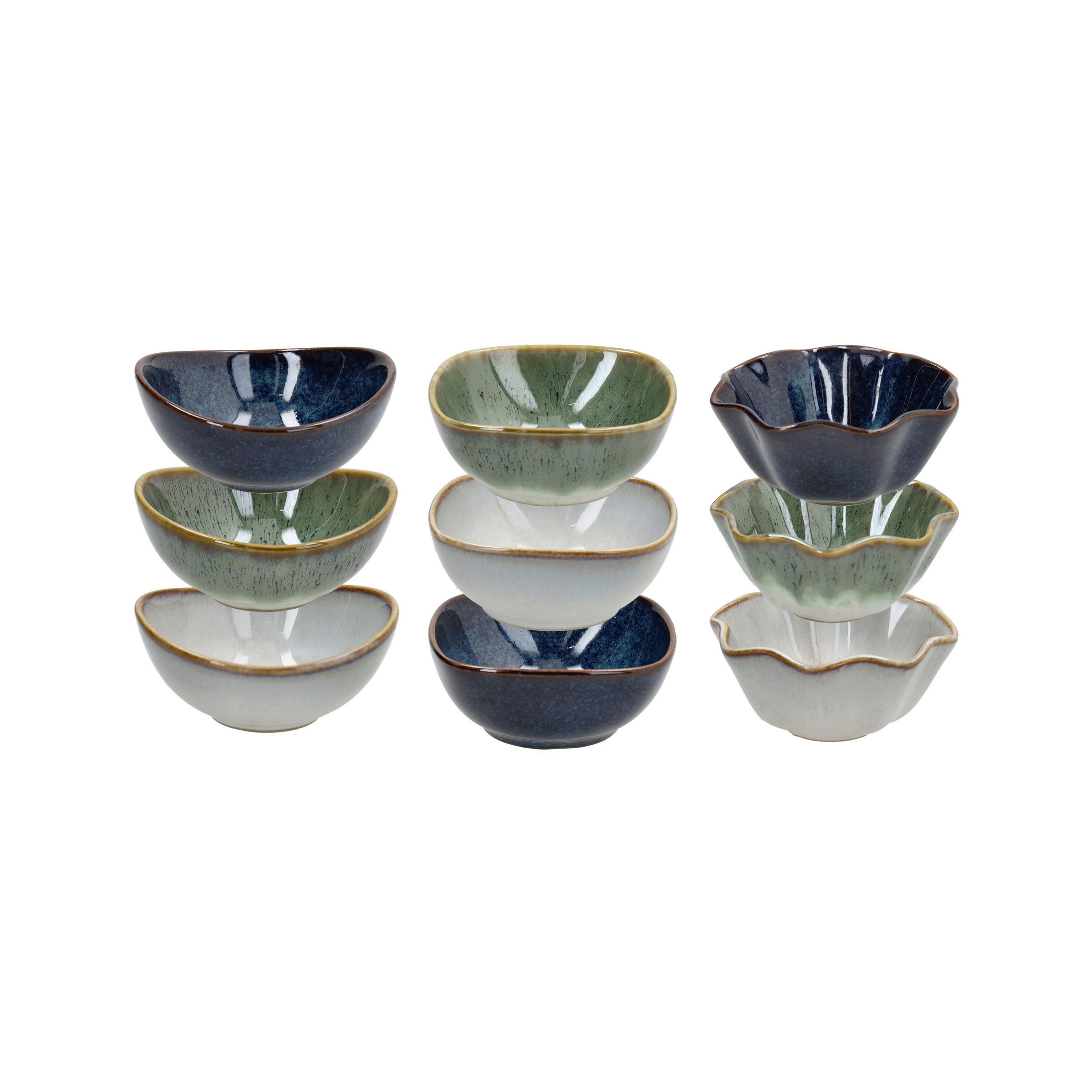 ZDJELA  10 cm         RELIEF SHIZEN  - bijela/tamno plava, Basics, keramika (10cm) - Tognana