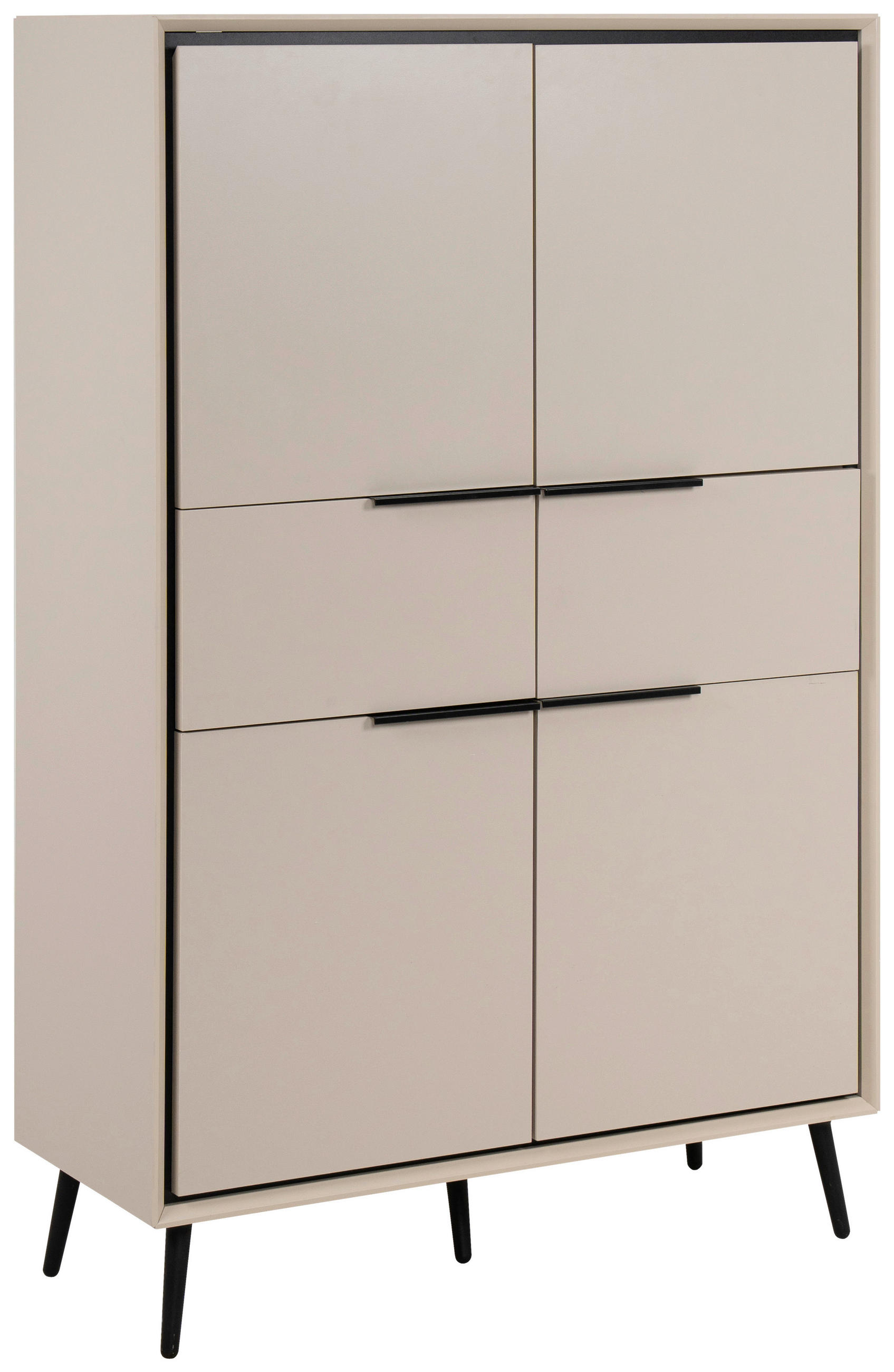 HIGHBOARD  in 90/140/38 cm  - Sandfarben/Schwarz, KONVENTIONELL, Holzwerkstoff/Kunststoff (90/140/38cm) - Livetastic