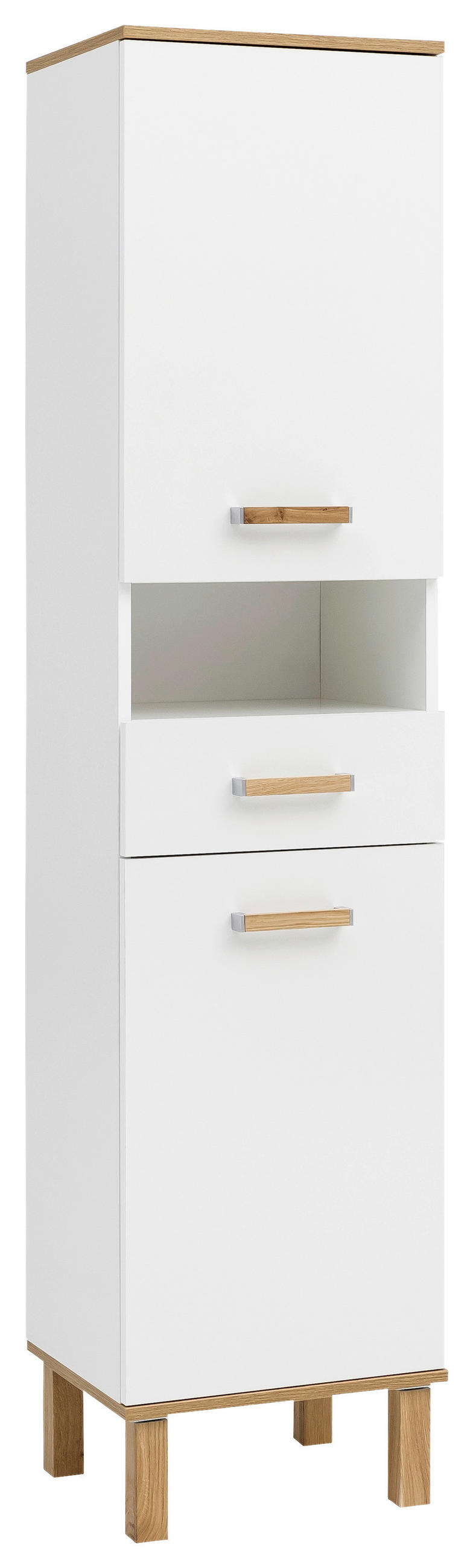 HOCHSCHRANK 40,4/178,5/35,0 cm  - Eichefarben/Weiß, MODERN, Holz/Holzwerkstoff (40,4/178,5/35,0cm) - MID.YOU