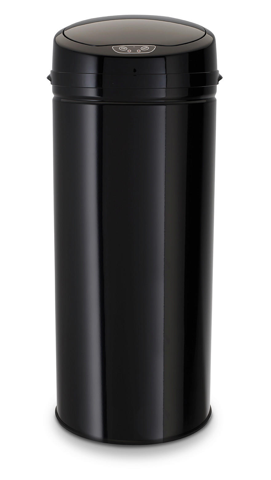 ABFALLEIMER 42 L  - Schwarz, Trend, Kunststoff/Metall (31/31/79,5cm) - Echtwerk