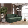 LIEGE in Velours Olivgrün  - Schwarz/Olivgrün, KONVENTIONELL, Kunststoff/Textil (205/80/95cm) - Xora